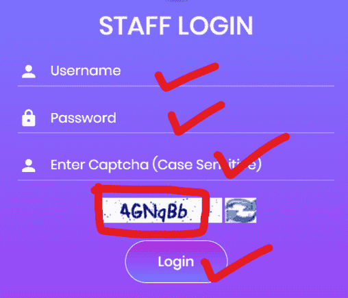 Shaladarpan Staff login