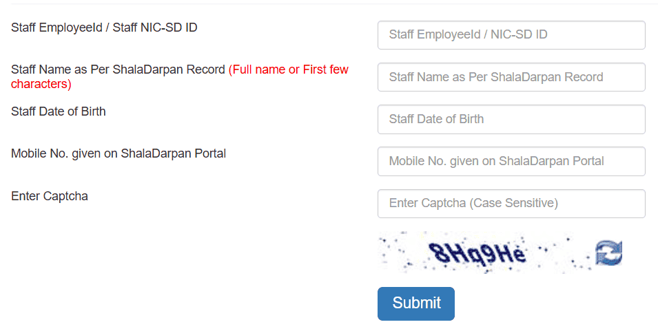 shala darpan staff registeration